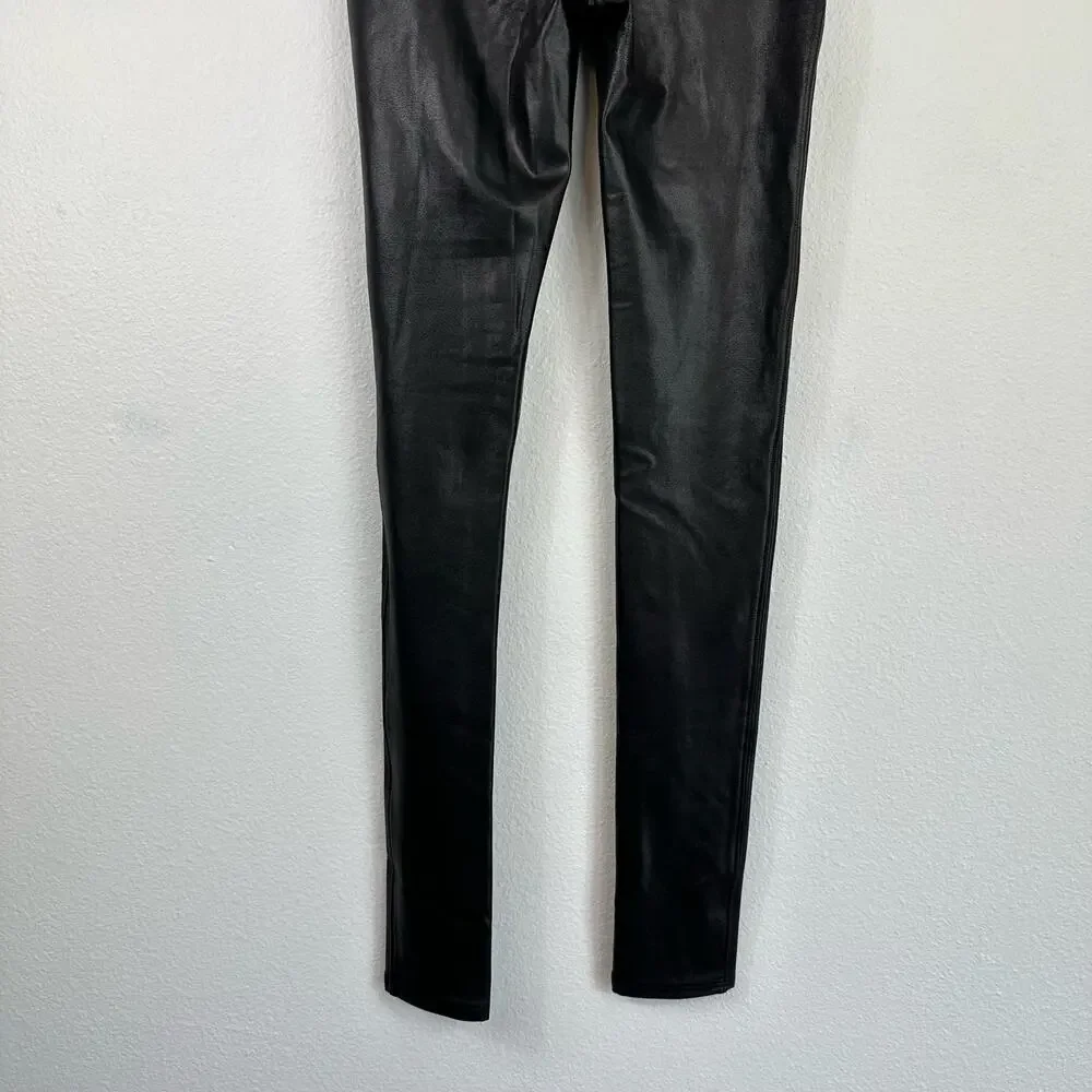 Spanx Faux Leather Leggings Black XS Concert Grunge